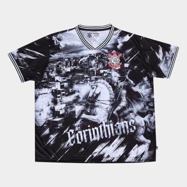 Imagem de Camiseta Corinthians Plus Size Quebrada Masculina-Masculino
