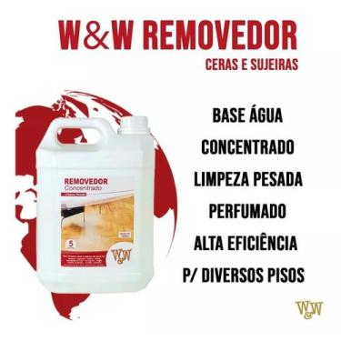 Imagem de Limpa Cera Taco Piso Madeira Laminado Concentrado 5l - Tira cera - W&w
