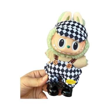 Imagem de Conjunto De Roupa Para Boneca Labubu De Vinil 17cm: Vestido De Bolinha