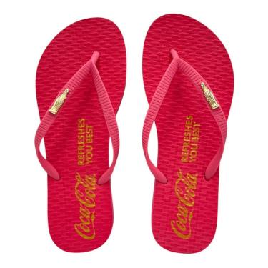 Imagem de Chinelo Coca Cola Feminino Sandália Estampa Refreshes CC4652 Rosa Pink-Feminino
