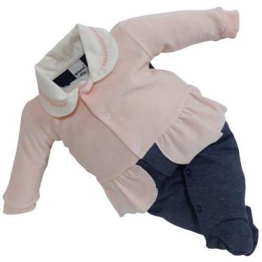 Imagem de Macacão Longo Luxo Bebê Menina Inverno Plush Moletinho 2791 - CHUQUINH