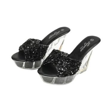 Imagem de Sandálias Femininas Modernas De Salto Alto 11CM Com Salto Plataforma T