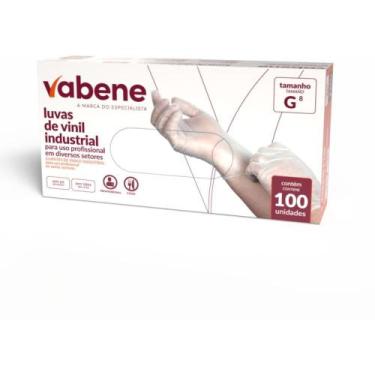 Imagem de Luva Vinil G sem PÓ Caixa com 100 Unidades - Vabene