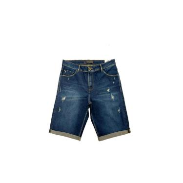 Imagem de Bermuda Jeans Destroyed Lado Avesso Azul Tam. 42-Masculino