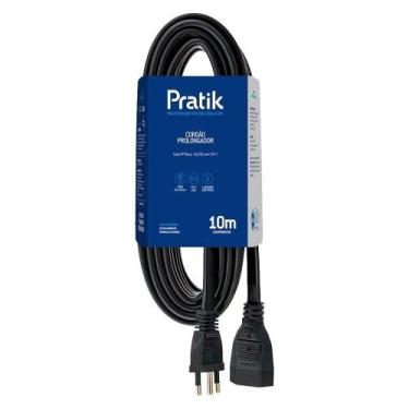 Imagem de Extensão Pratik Prolongador Cabo PP Plano 3x2,50x10m 20A/220V Preto