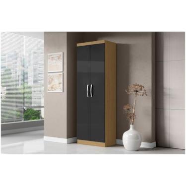 Imagem de Armário Multiuso Com 2 Portas New Atacama Grafite  - Aramóveis, Atacam