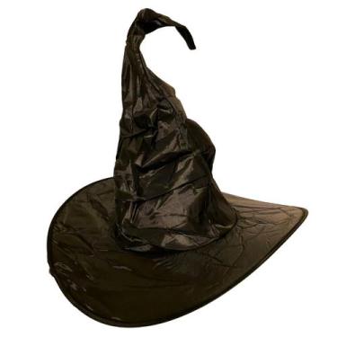 Imagem de Chapéu De Bruxa Halloween Festa Fantasia Carnaval Cor Preto, Preto