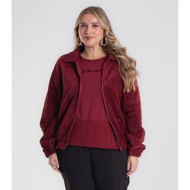 Imagem de Jaqueta Feminina Plus Size Secret Glam Vermelho, Plus G4, Vermelho