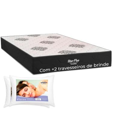 Imagem de Conjunto Colchão Casal Molas Ensacadas Star + 2 Travesseiros Ortobom