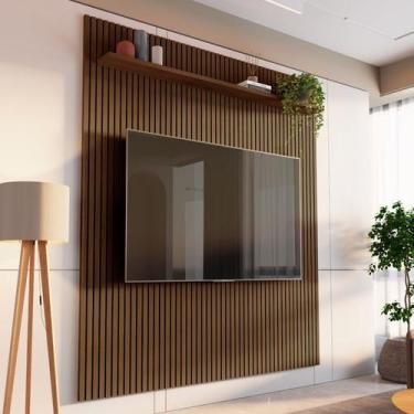 Imagem de Painel para TV até 72 Polegadas 100% MDF 185,5cmx250cm Aloe CabeCasa M