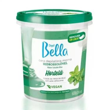 Imagem de Cera Depilatória Hidrossolúvel Depil Bella Hortelã 600g - Frescor e Re