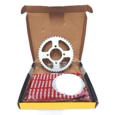 Imagem de Kit relação transmissão suzuki gsr 150i gsr150i gsr150 i aço 1045 novo