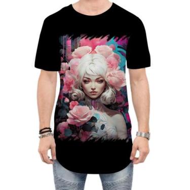 Imagem de Camiseta Longline Mulher de Rosas Paixão 20 - Kasubeck Store®, G