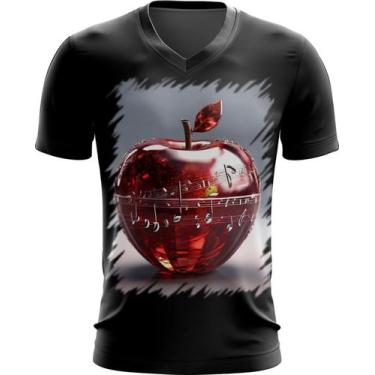 Imagem de Camiseta Gola V Maçã Musical de Cristal 12 - Kasubeck Store®, INF 12