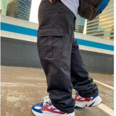 Imagem de Calça de sarja cargo skate preta tamanho gg - Planet Store