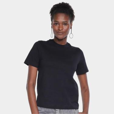Imagem de Camiseta Hering Básica Feminina, Preto, G