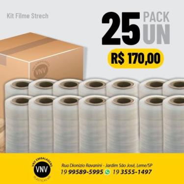 Imagem de Kit Mini filme Stretch 100x25 (25unidades) - VNV embalagens Plásticas 