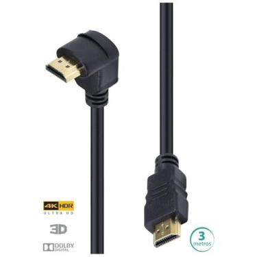 Imagem de Cabo Hdmi 2.0 Macho 4k 1 Conector 90º 3 Metros - VINIK