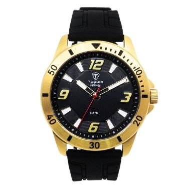 Imagem de Relógio Masculino de Aço Tuguir Analógico Infinity 9169K Dourado e Preto