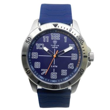 Imagem de Relógio Masculino de Aço Tuguir Analógico Infinity 9169H Prata e Azul e Laranja