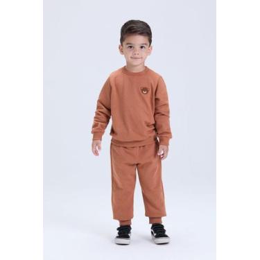 Imagem de Conjunto Infantil Unissex Moletom Felpado com Urso  Inverno - Vida Cos