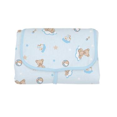 Imagem de Trocador de Fraldas Portátil Estampado - 43cm x 65cm - BUBLIM, Urso Br
