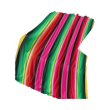 Imagem de Cobertor Infantil Com Listras Mexicanas Coloridas, Macio E Quente, Fla
