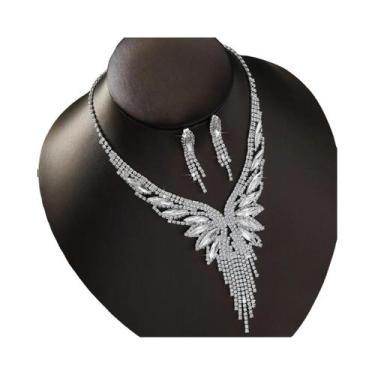 Imagem de Conjunto De Joias Femininas: Colar E Brincos Com Corrente De Garra De 