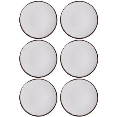 Imagem de Conjunto 6 Pratos Rasos Tramontina 25cm Canyon em Porcelana Decorada C