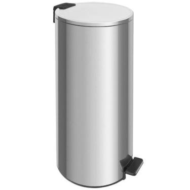 Imagem de Lixeira Pedal Tramontina Loop 30L Inox Polido Balde Interno
