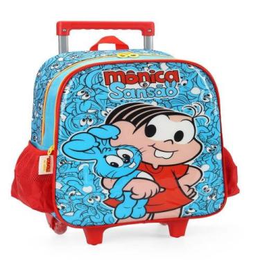 Imagem de Mochila de Rodinhas Infantil Turma da Mônica Azul Ref.IC39712MNAZ Luxc