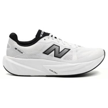 Imagem de Tênis New Balance Fuelcell Rebel V5 Masculino - Branco+Preto - 42, Bra