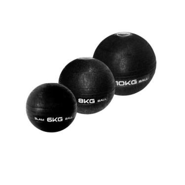 Imagem de Kit 3 Slam Ball 24kg Medicine Treino Força Fit Preta Liveup