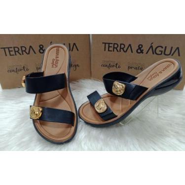 Imagem de Tamanco Terra e Água Angelical Soft 484050 - Terra & Agua, Ouro preto,
