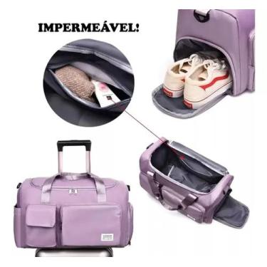 Imagem de Bolsa Resistente Viagem Passeio Academia - LL Bolsas, Lilás