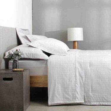 Imagem de Jogo Cama Casal 300 Fios Damask Square Cinza Buddemeyer
