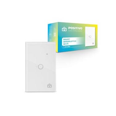 Imagem de Smart Interruptor Wi-Fi Positivo Casa Inteligente - 1 Módulo Touch - 2300W - 5A - Bivolt - Wi-Fi - App/Google/Alexa