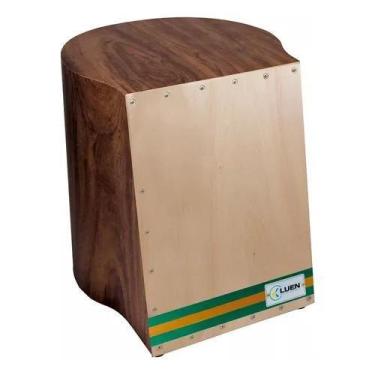 Imagem de Cajon Jumbo Eletroacústico Luen Imbuia Profissional Com Esteira + 2 Mi