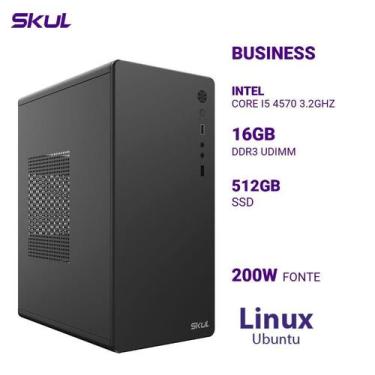 Imagem de Computador B500 Core I5 4570 3.2Ghz Mem 16Gb Ddr3 Ssd 512Gb Fonte 200W