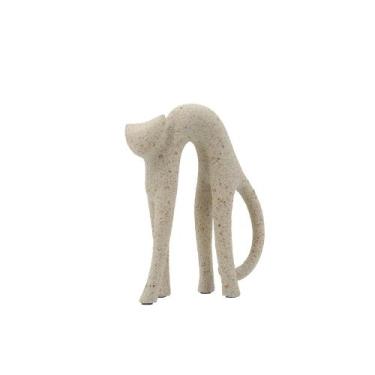 Imagem de Escultura Decorativa Gato em Resina Areia 21,5cm SS0335 BTC