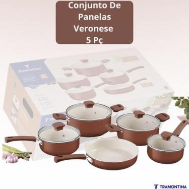 Imagem de Tramontina Veronese 5pçs Panelas Cerâmica Antiaderente Alumínio Recicl