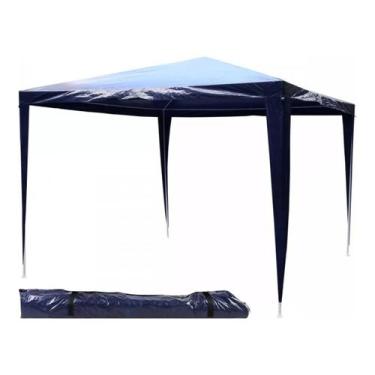 Imagem de Gazebo Dobrável Tenda Impermeável Azul 3m x 3m x 2,5m Kala