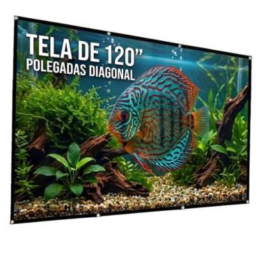 Imagem de Tela Telão de Projeção 120 Polegadas ESTORY TELAS (LONA)