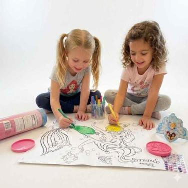 Imagem de Kit Princesas de Atividades Pintura Tiara Carimbos Canetinha Disney To