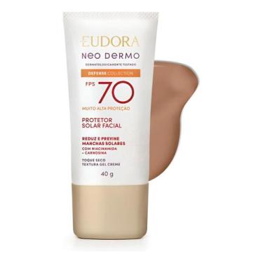 Imagem de Protetor Solar Facial Com Cor Eudora Neo Dermo Fps70 - Cor 3