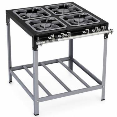 Imagem de Fogao Industrial 4 Bocas M-14 M/m S2000 30X30 Perfil 6,5Cm Com Porta P