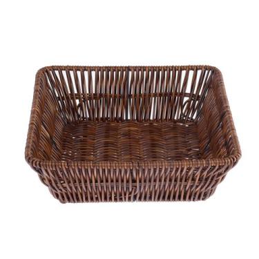 Imagem de Cesta Fruteira Organizadora Quadrada Marrom Multiuso - Dolce Home