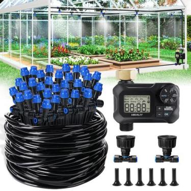 Imagem de Kit de Irrigação por Gotejamento HIRALIY 36 m com Temporizador e 30 Bi