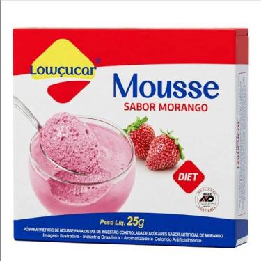 Imagem de Mousse Zero Açúcar Morango Lowçucar 25g