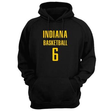 Imagem de Blusa Moletom Capuz Basquete Indiana Basketball número 6 - Loja Click 